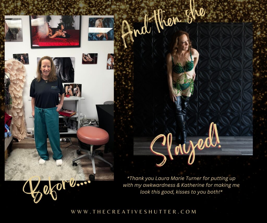 Before and after the creative shutter boudoir, york pa studio 